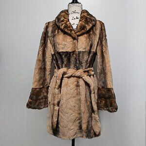 New Real Semi-sheared Mink Fur Coat Jacket Blazer Beige Tan Cinnamon Dusty Pink